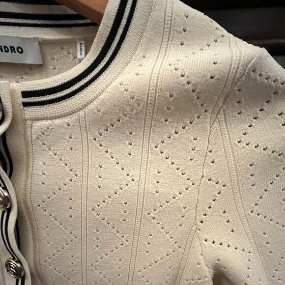 NWT Sandro crop bottun down cardigan - Picture 3 of 9